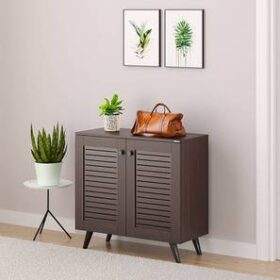 Lilsbury Grey Shoe Storage Cabinet, Home Furniture